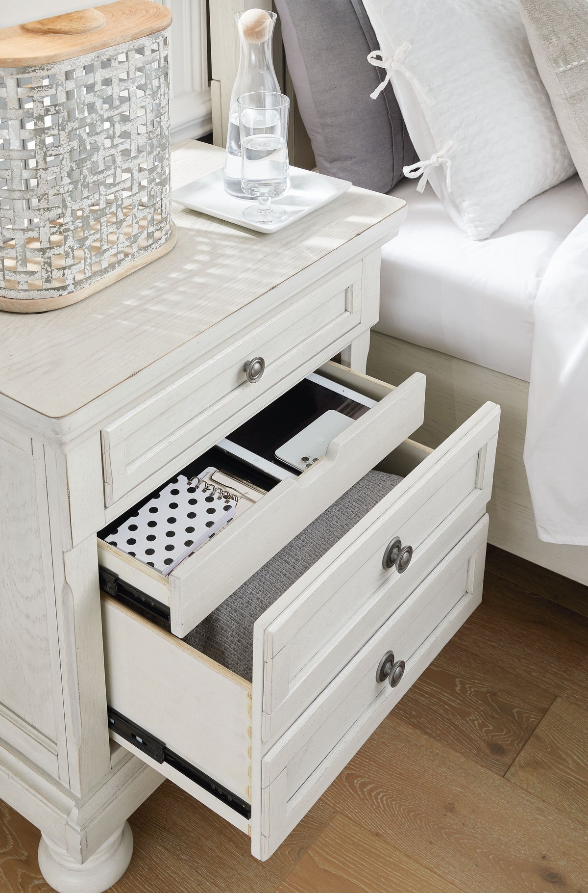 Robbinsdale - Two Drawer Night Stand - Antique White by Unique Piece Furniture