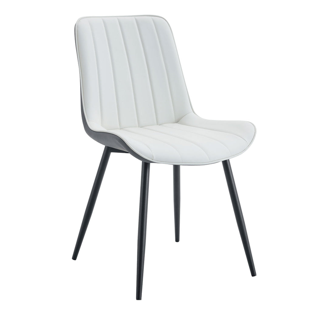 Modern Minimalist Dining Chair Set, Extended Seat Cushion by Unique Piece Furniture