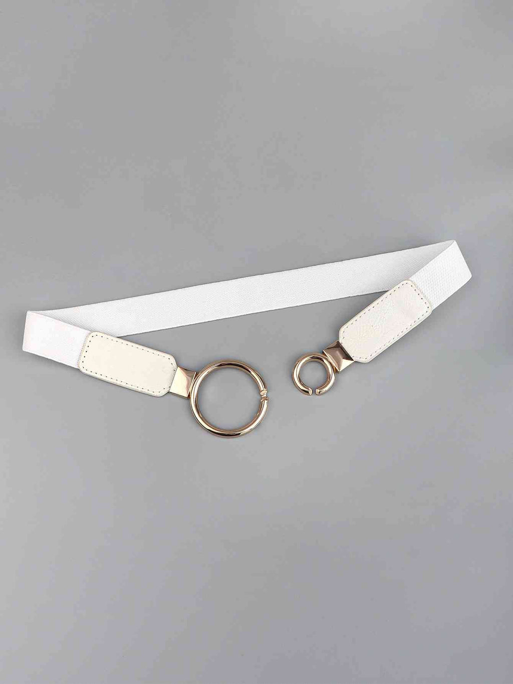 ElegantStyle Double Ring Buckle Elastic PU Belt – Adjustable Comfort Fit See size chart under “more details” by The Fashion Celestial