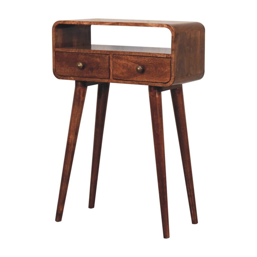 Solid Wood Curved Console Table by Unique Piece Furniture