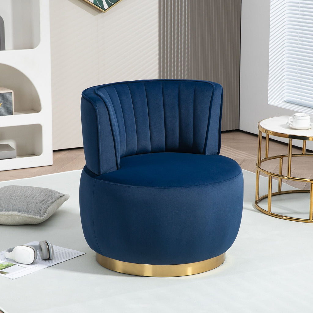 360 Degree Swivel Cuddle Barrel Accent Sofa Chair by Unique Piece Furniture