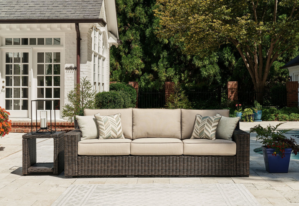 Coastline Bay - Sofa With Cushion - Brown by Unique Piece Furniture