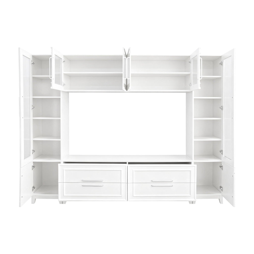 Wall Unit Modern Entertainment Center With Glass Doors by Unique Piece Furniture