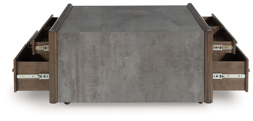Kallenny - Square Cocktail Table - Brown / Gray by Unique Piece Furniture