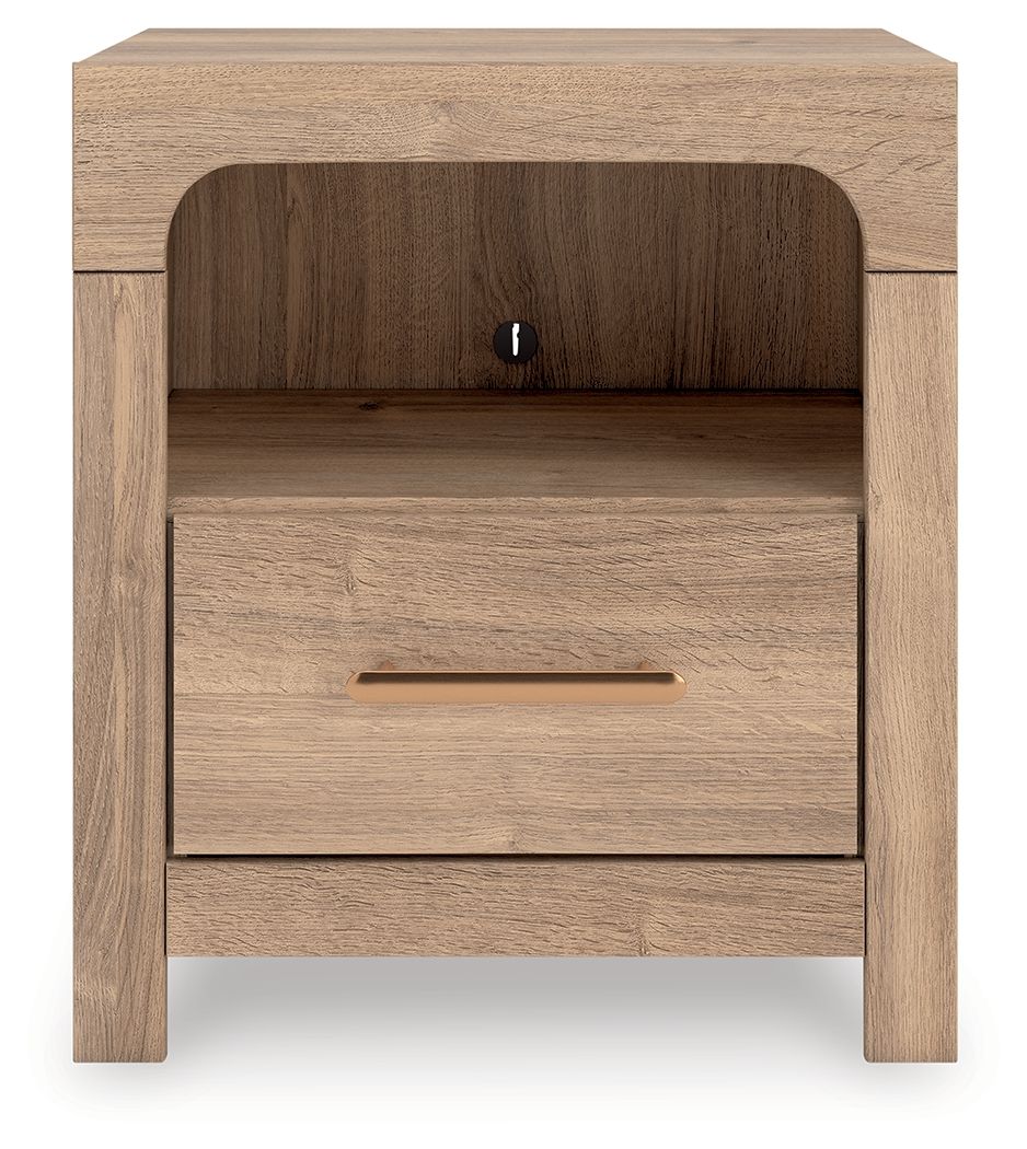 Kinlanni - One Drawer Night Stand - Tan by Unique Piece Furniture