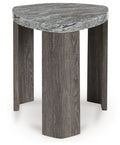 Surmour - Triangle End Table - Gray / Brown by Unique Piece Furniture