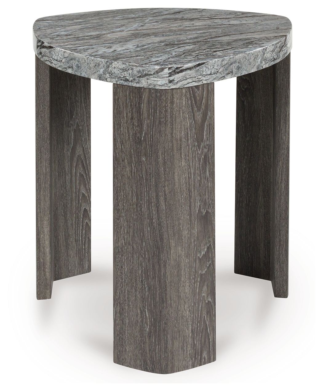 Surmour - Triangle End Table - Gray / Brown by Unique Piece Furniture