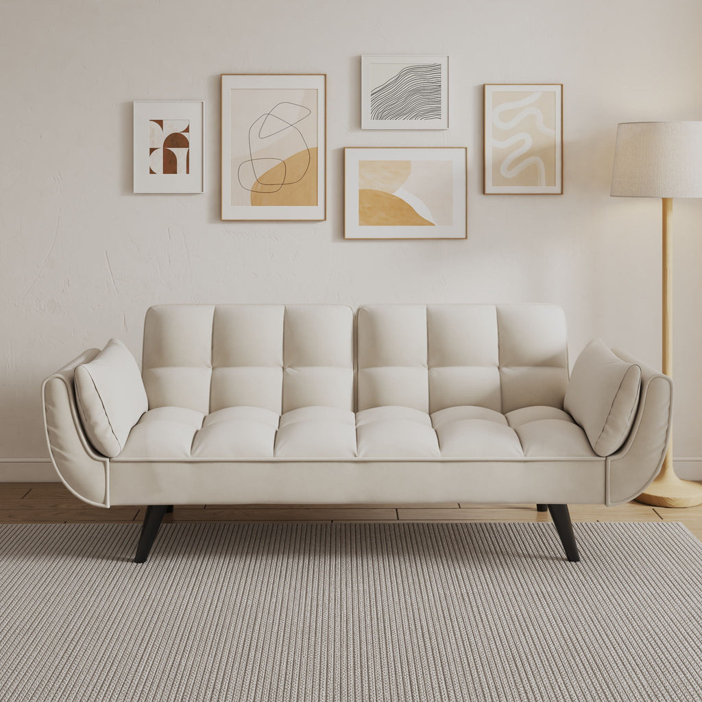 Sofa Soft Two Armrests Throw Pillow Pillow Comfortable Fit Apartment Bedroom Small Space by Unique Piece Furniture