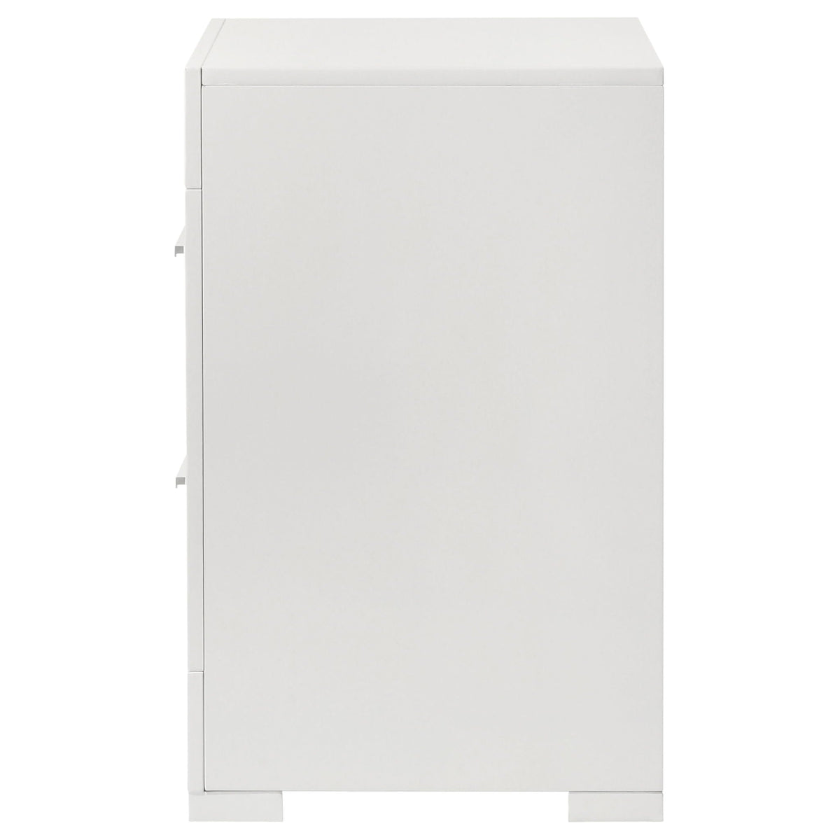 Ives 2-drawer Nightstand Bedside Table White High Gloss by Unique Piece Furniture