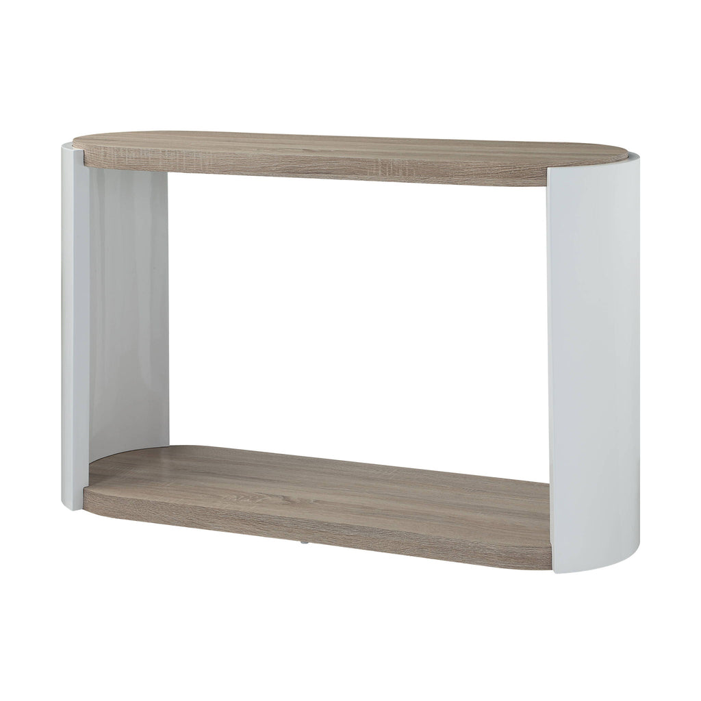 Zoma - High Gloss Sofa Table - Oak / White by Unique Piece Furniture