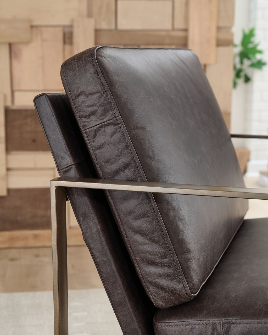 Bradett - Accent Chair - Dark Brown / Gold Finish by Unique Piece Furniture