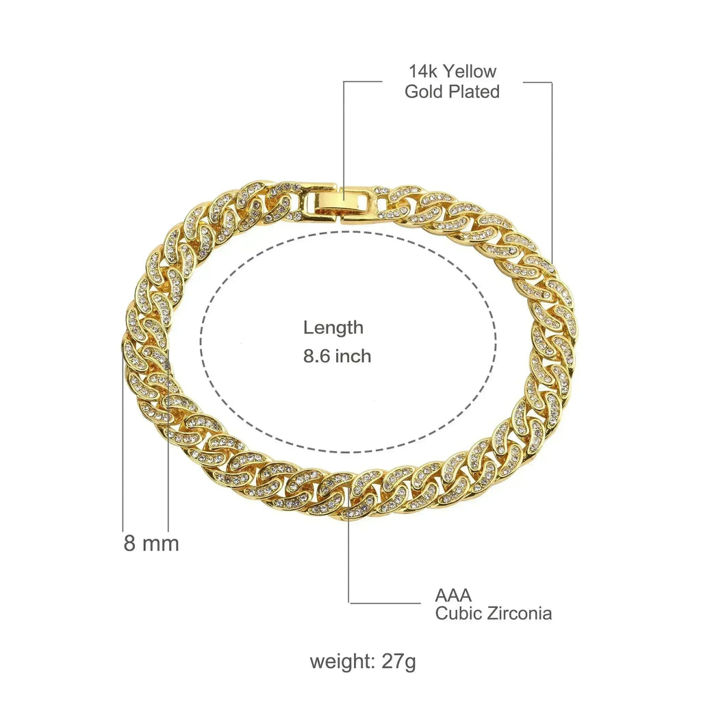 CREW BM 8 MM Cuban Bracelet | 970751 by Femstylo