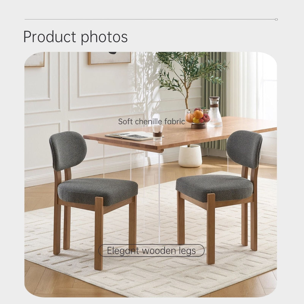 Dining Chairs With Ergonomic Backrest And Adjustable Feet (Set of 2) by Unique Piece Furniture