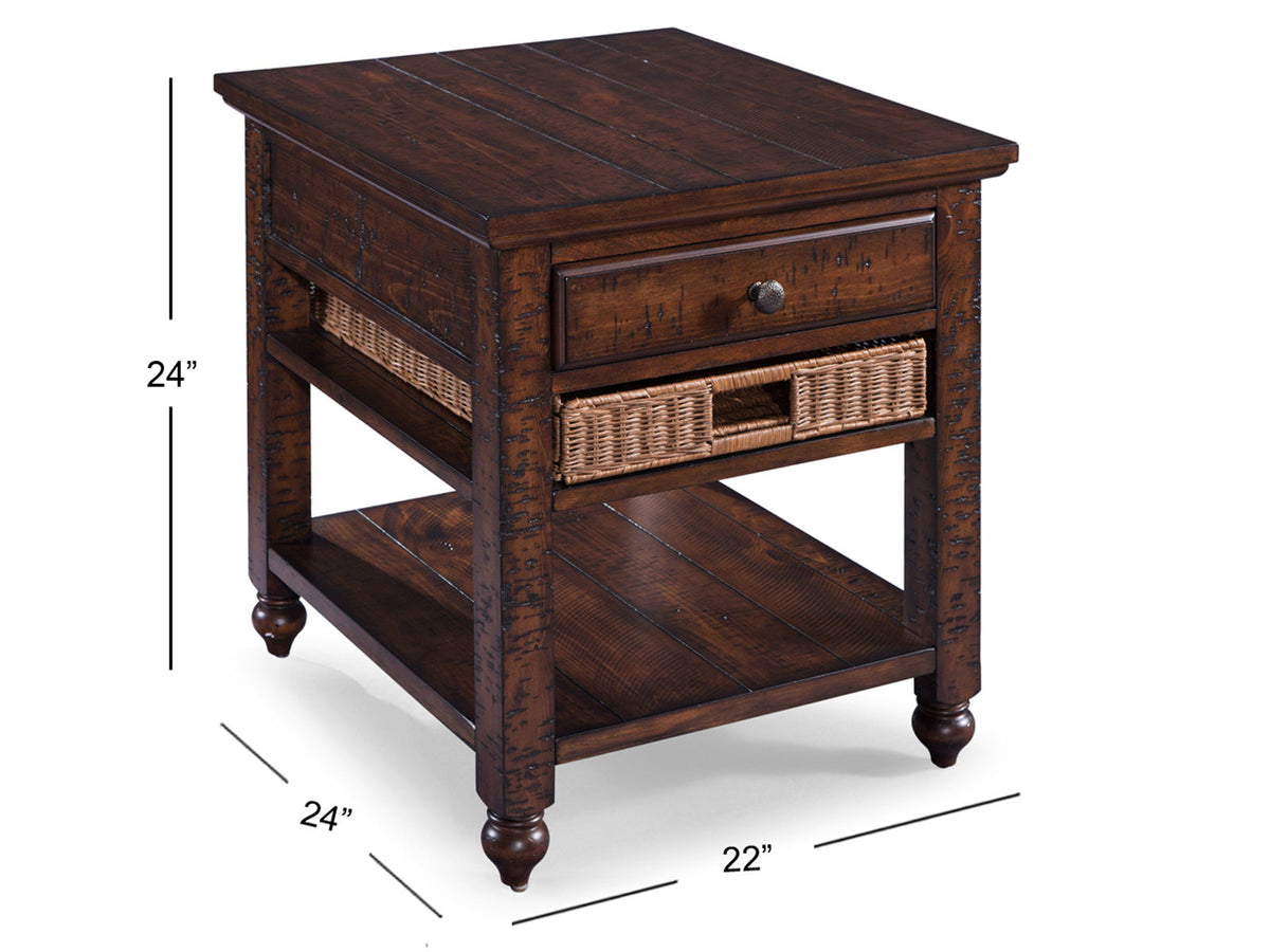 Cottage Lane - Wood Rectangular End Table - Coffee by Unique Piece Furniture