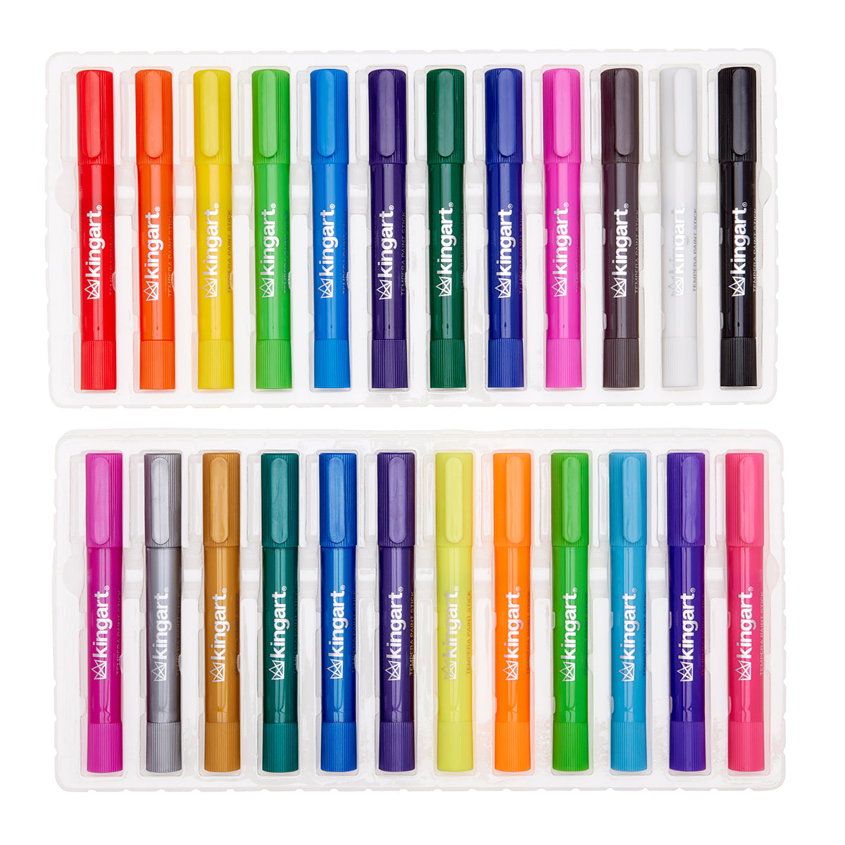 Tempera Paint Thin Sticks, 24 Colors by KINGART
