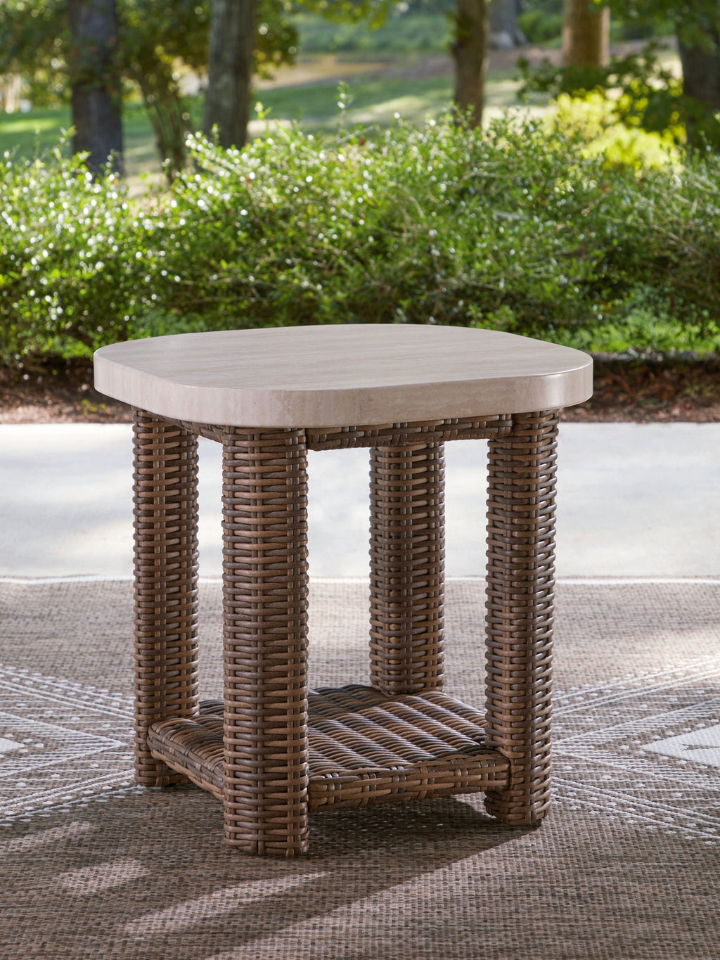 Dolan Creek - Square End Table - Beige / Brown by Unique Piece Furniture