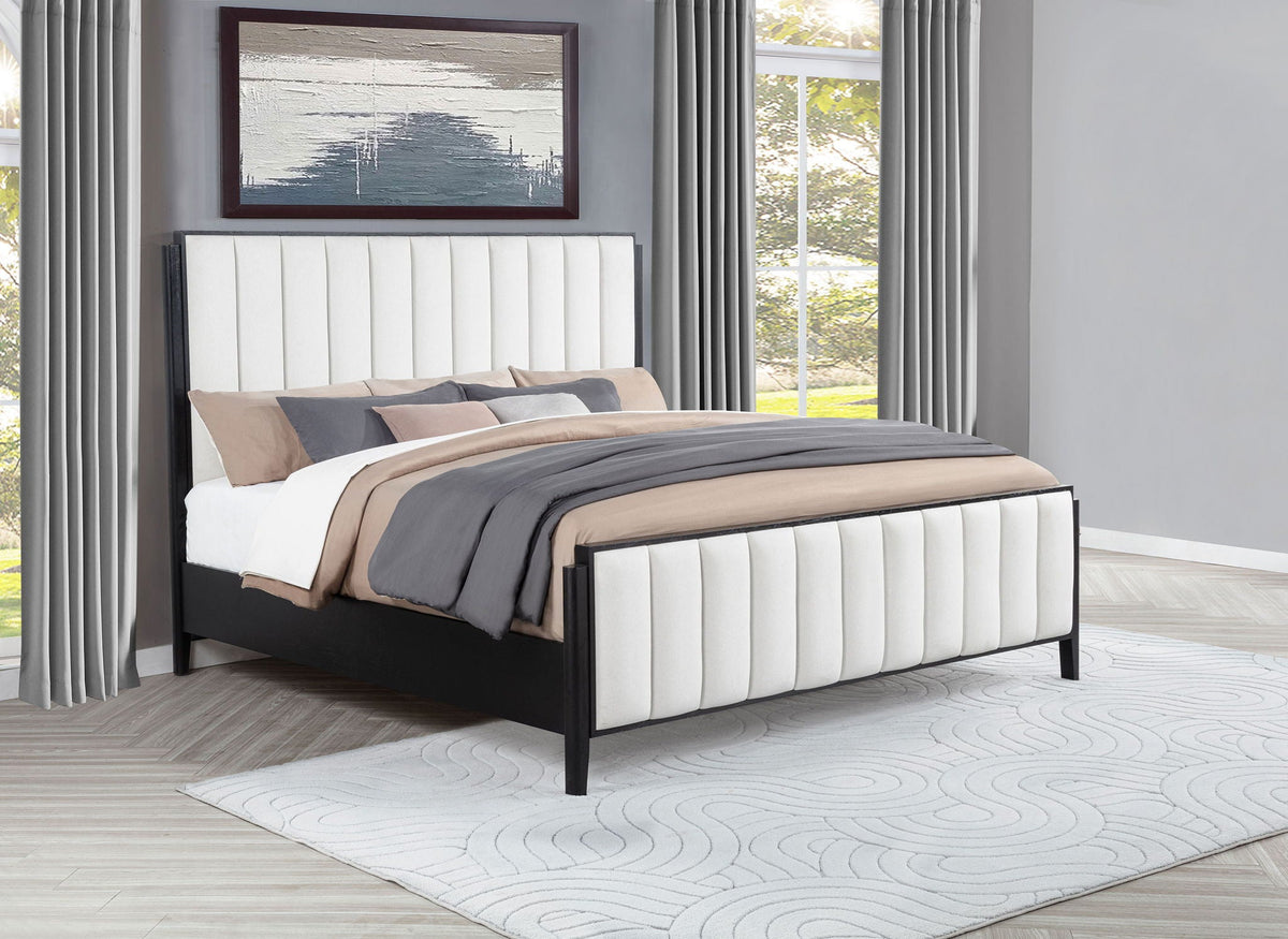 Brookmead 60-inch Upholstered Eastern King Bed Black by Unique Piece Furniture