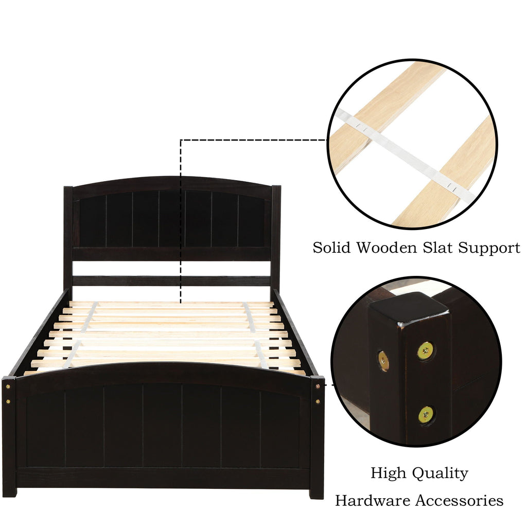 Platform Bed & Headboard, Footboard And Wood Slat Support by Unique Piece Furniture