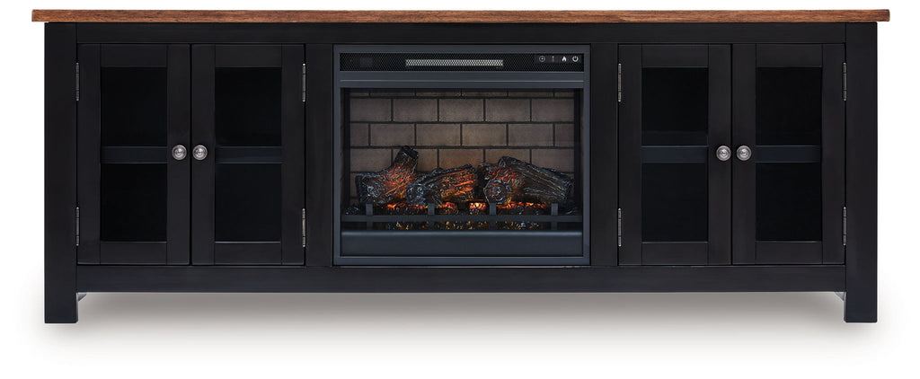 Wildenauer - 76" TV Stand With Electric Fireplace by Unique Piece Furniture