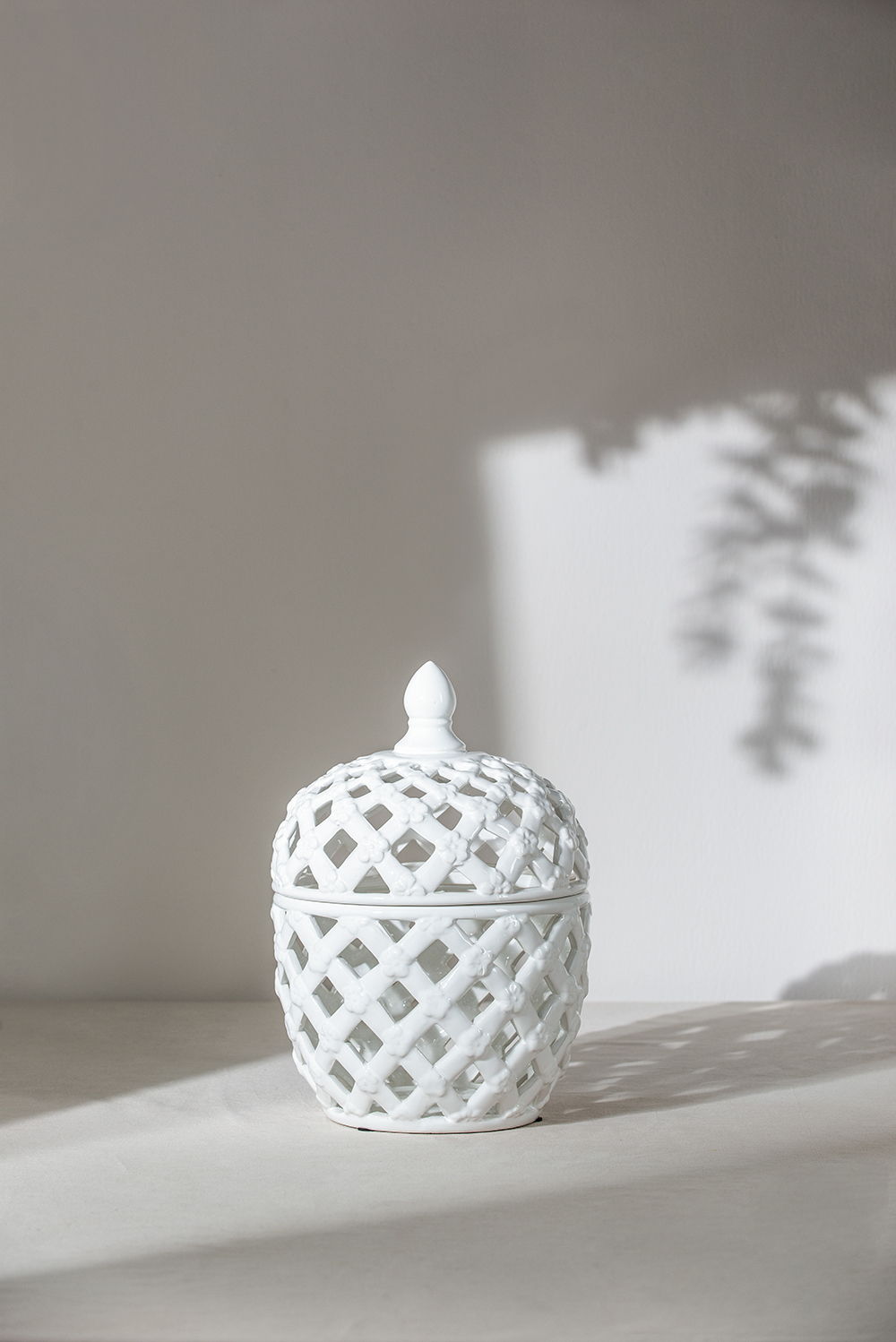 Ballas - Bird Lidded Jar - White by Unique Piece Furniture