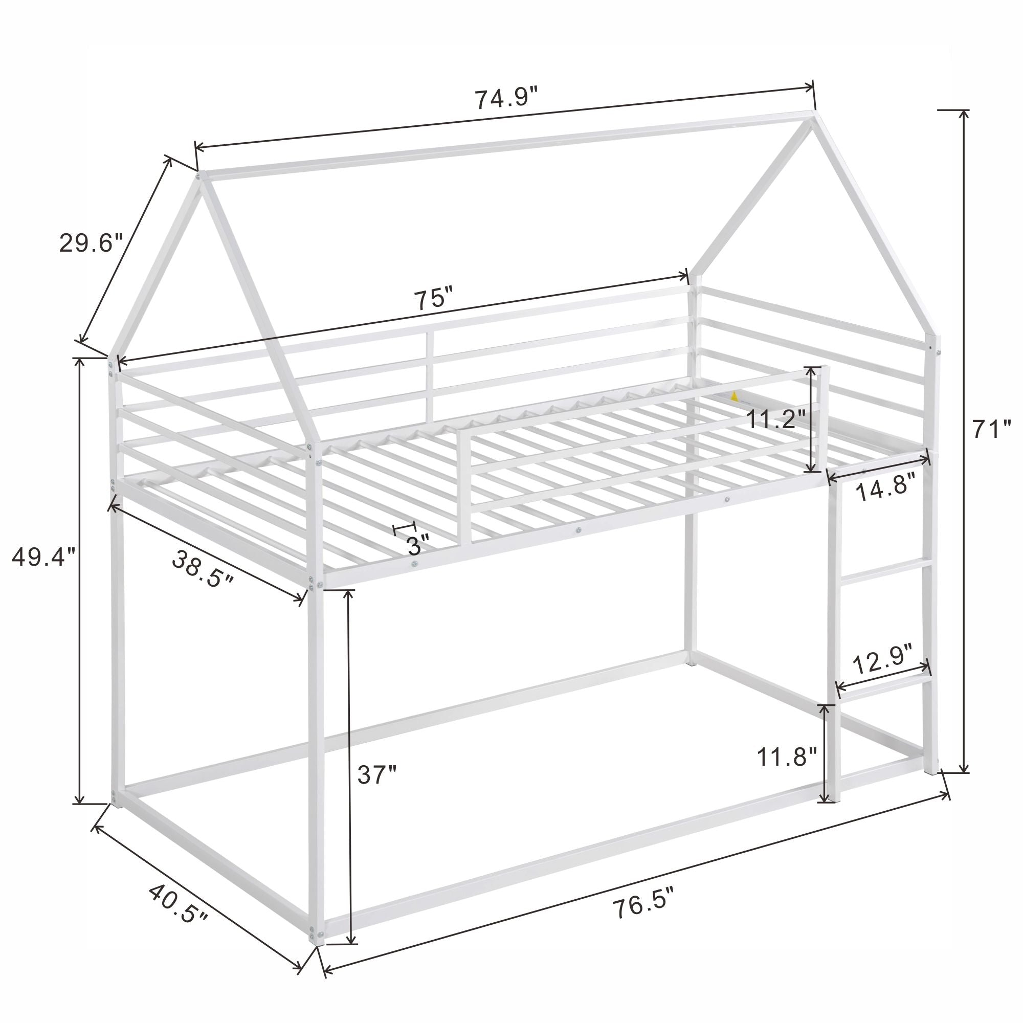House Bunk Bed With Built In Ladder by Unique Piece Furniture