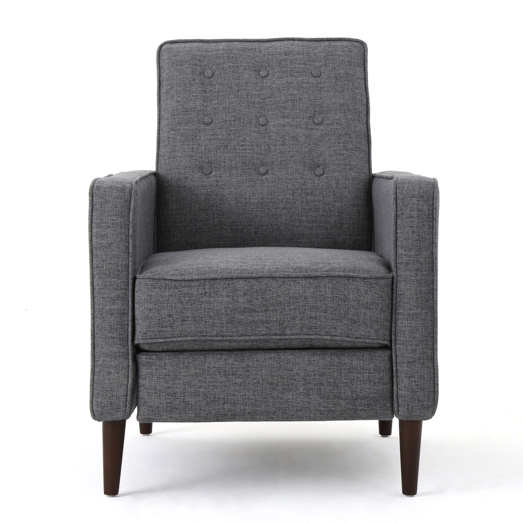Mid-Century Modern Recliner With Button Tufted Waffle Stitch by Unique Piece Furniture