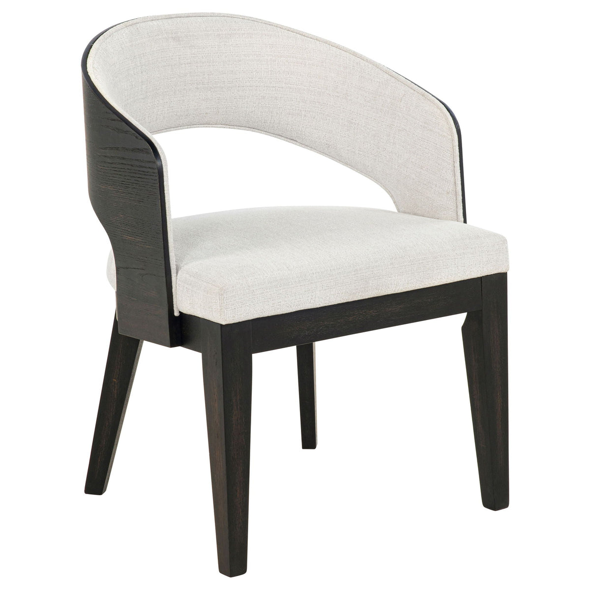 Leandro Upholstered Dining Arm Chair Cream (Set of 2) by Unique Piece Furniture