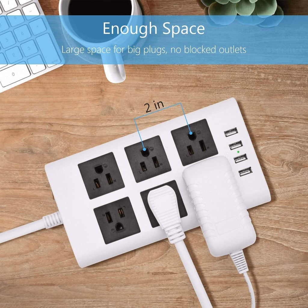 9.8ft USB Power Strip Surge Protector by DailySale