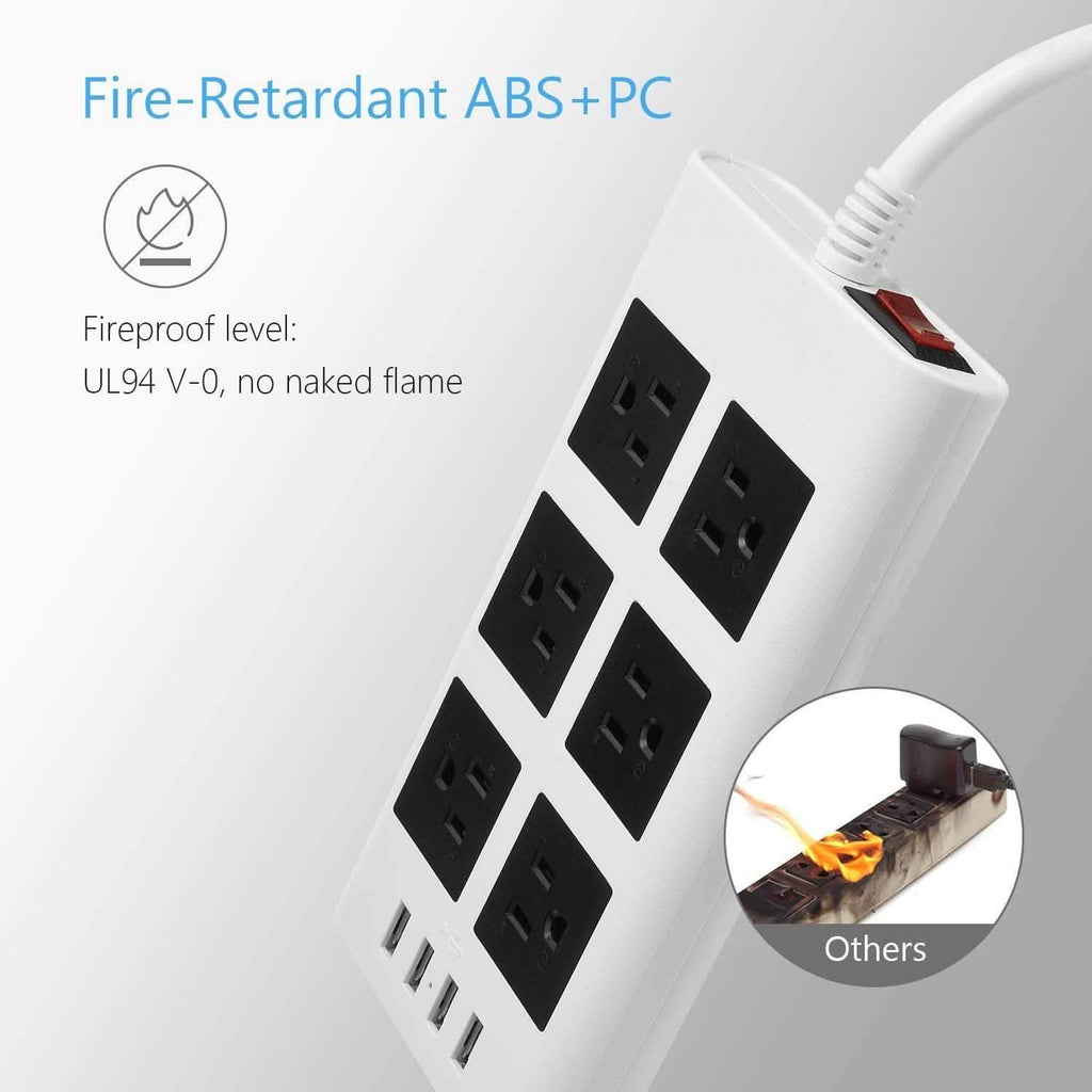 9.8ft USB Power Strip Surge Protector by DailySale