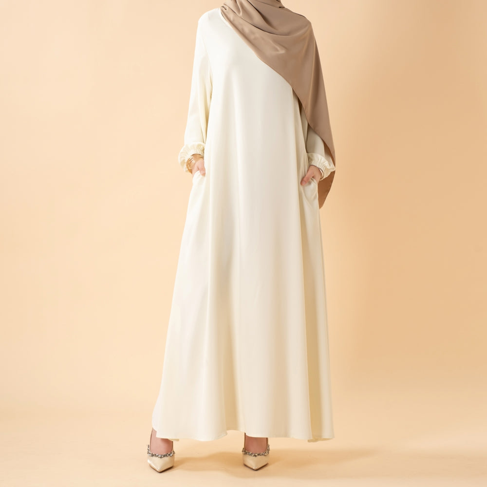 Essential Premium Versatile Pockets Umbrella Cut Abaya (MA113) by Mariam's Collection