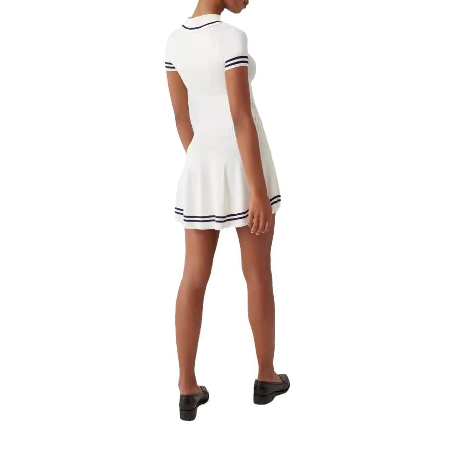 Women’s Striped Knit Midi Dress by FitiqueFit