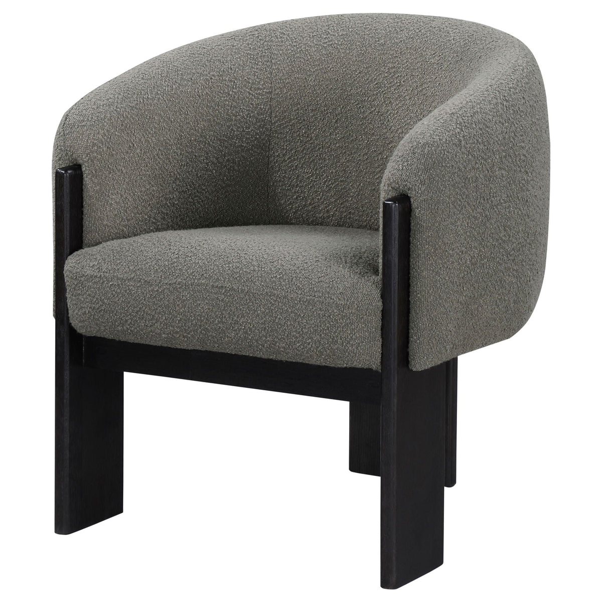 Valdez Boucle Upholstered Barrel Back Accent Chair Brown by Unique Piece Furniture