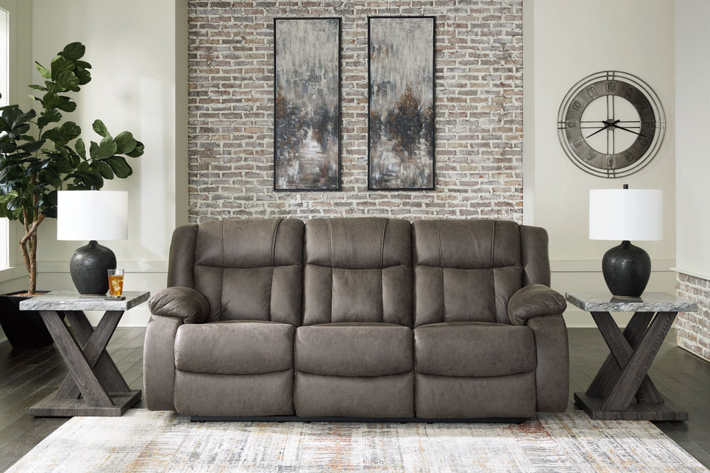 First Base - Reclining Sofa - Gunmetal by Unique Piece Furniture