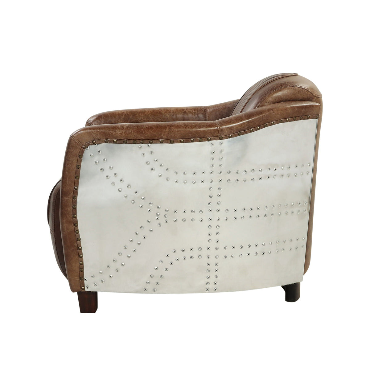 Brancaster - Grain Leather Chair - Brown by Unique Piece Furniture