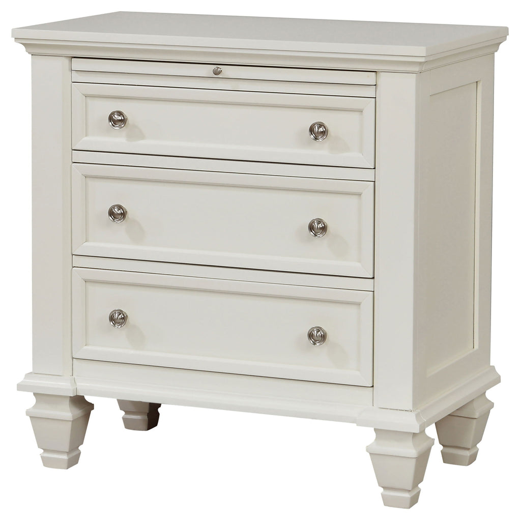 Sandy Beach 3-drawer Nightstand Cream White by Unique Piece Furniture
