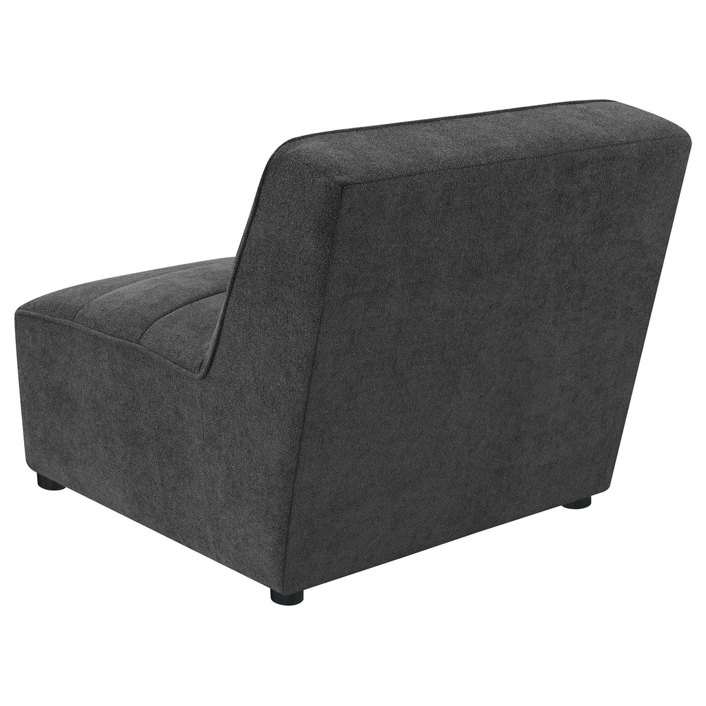 Sunny Upholstered Armless Chair Dark Charcoal by Unique Piece Furniture