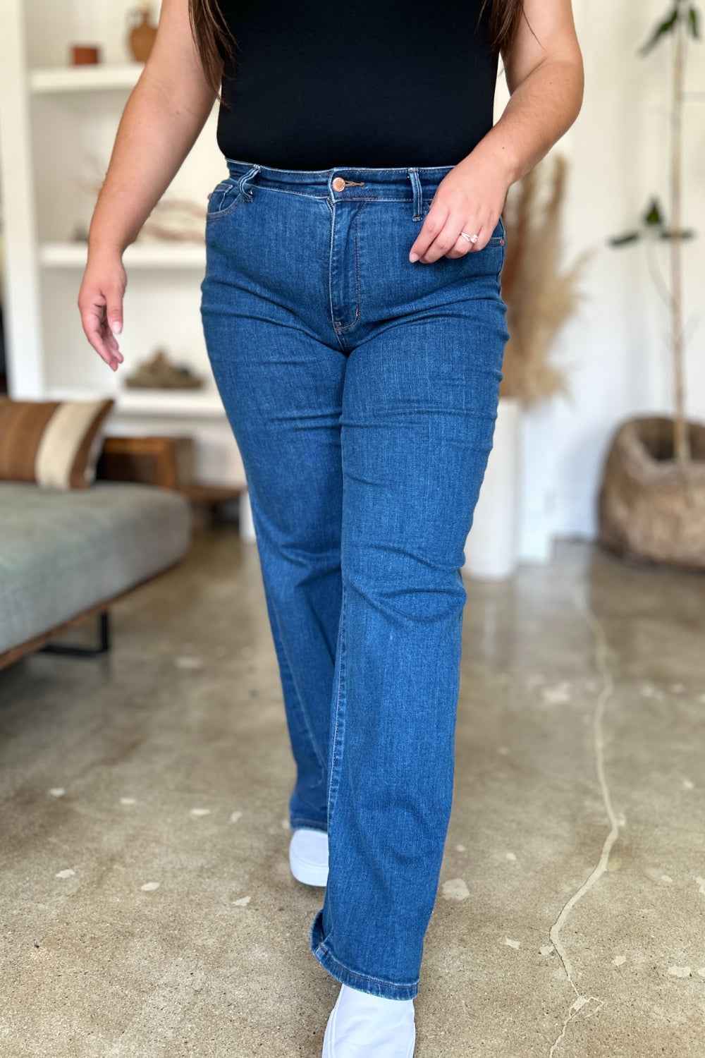 Judy Blue Full Size High Rise Straight Jeans by Wild and Free Boutique