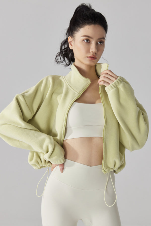 High Neck Fleece Jacket by Kibra