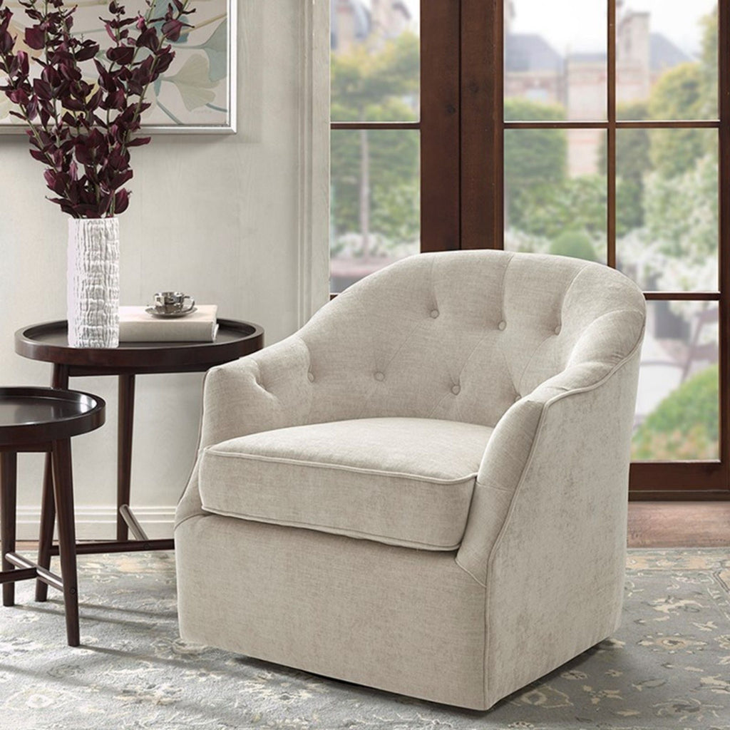 Calvin - Swivel Chair With 360 Degree Rotation - Beige by Unique Piece Furniture