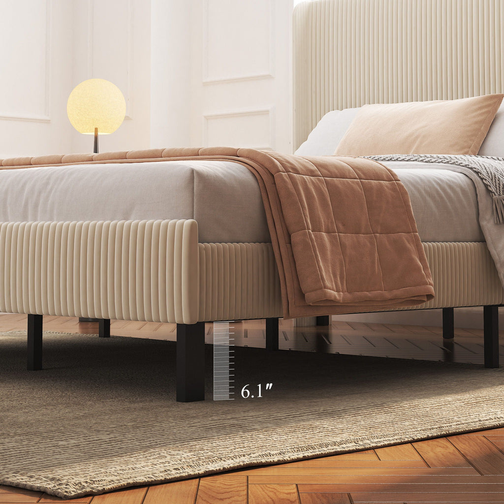 Platform Bed With Metal Frame And Charging Station by Unique Piece Furniture