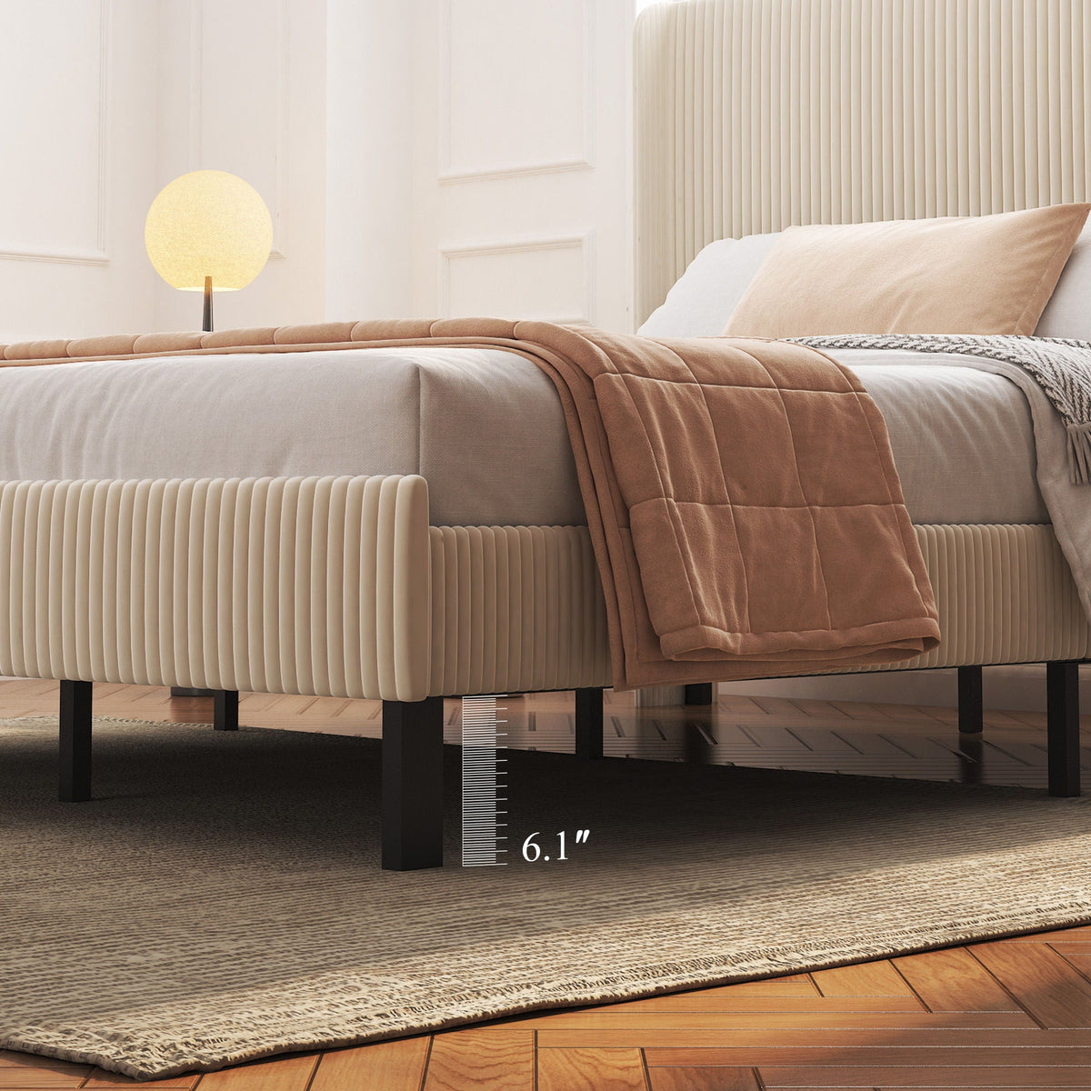 Platform Bed With Metal Frame And Charging Station by Unique Piece Furniture
