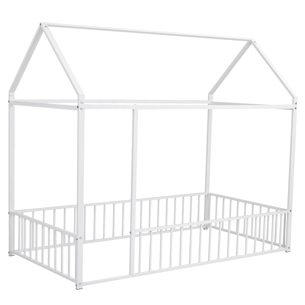 Metal Bed House Bed Frame With Fence by Unique Piece Furniture