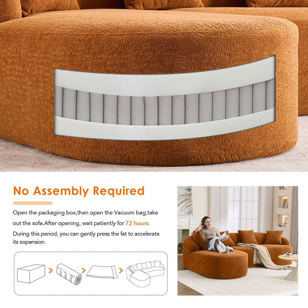 Combined Sofa With 4 Pillows by Unique Piece Furniture