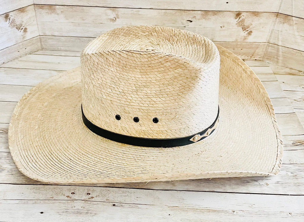 Cowboy Mexican Palm Leaf Straw Hat Sombrero Vaquero Artesanal de Palma by Chica Mexico