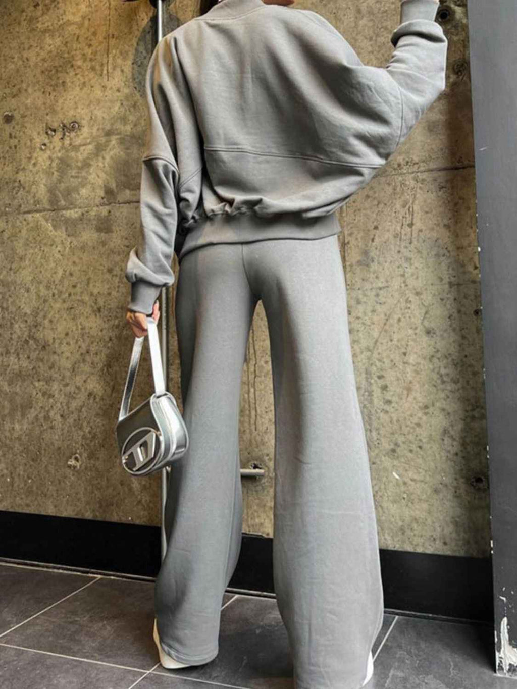 Baseball Collar Zip Up Top and Drawstring Paants Set by Wild and Free Boutique