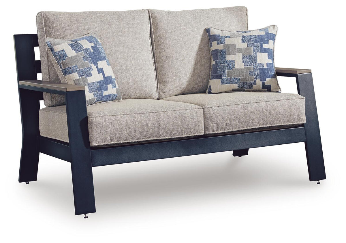 East Beach - Loveseat With Cushion - Blue by Unique Piece Furniture