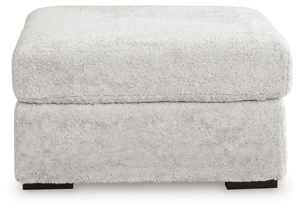 Cuddle Plush - Oversized Accent Ottoman - Arctic by Unique Piece Furniture