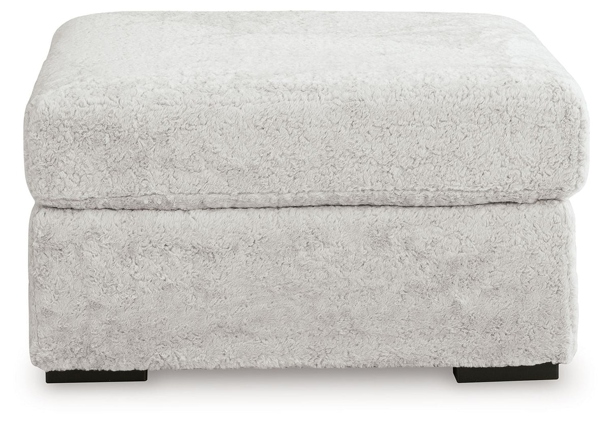 Cuddle Plush - Oversized Accent Ottoman - Arctic by Unique Piece Furniture