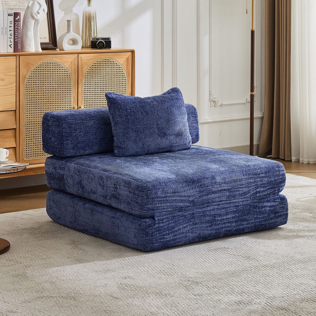 Convertible Floor Sofa Bed With Fixed Shape Frame For Living Room by Unique Piece Furniture