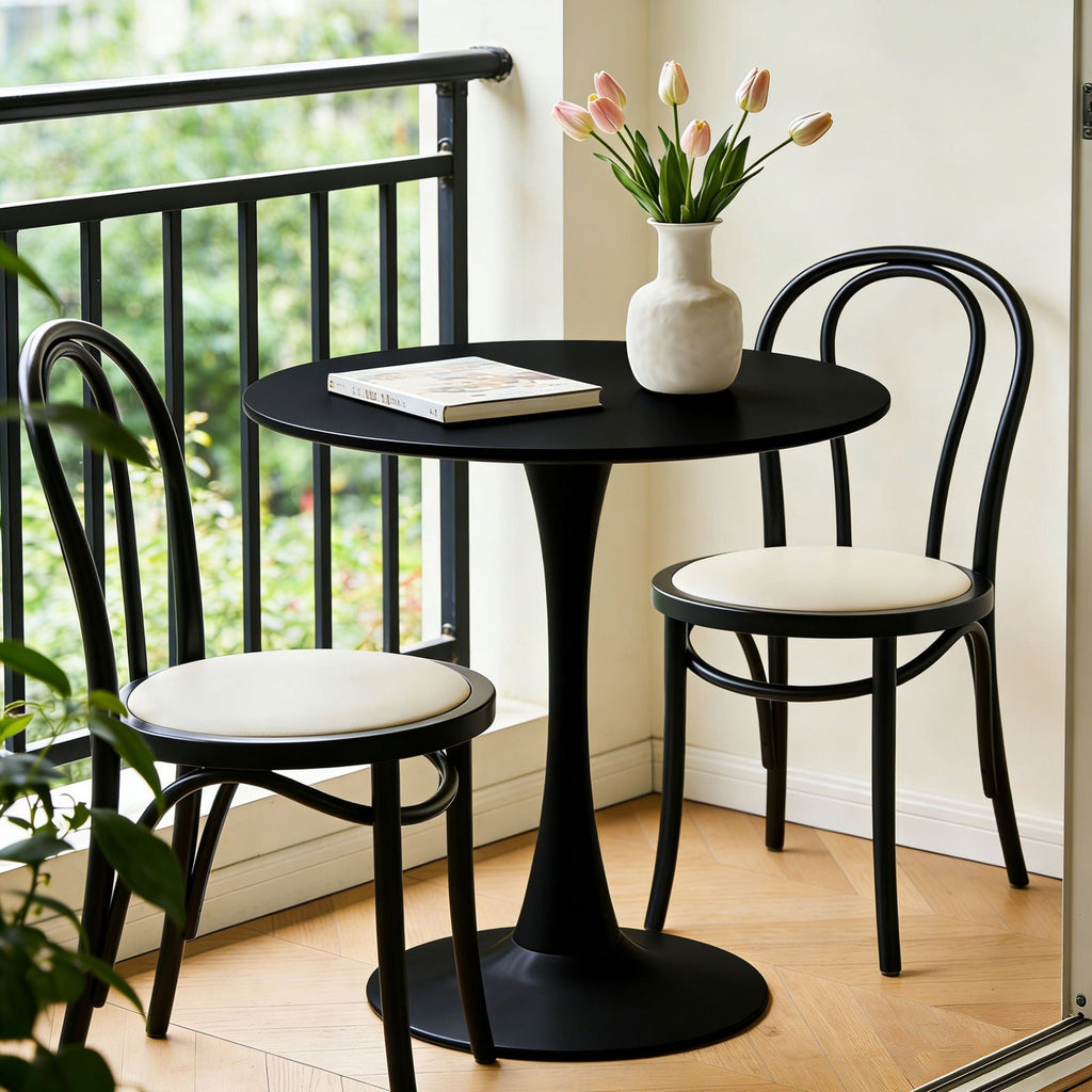 Round Dining Table With Tulip Style Base by Unique Piece Furniture